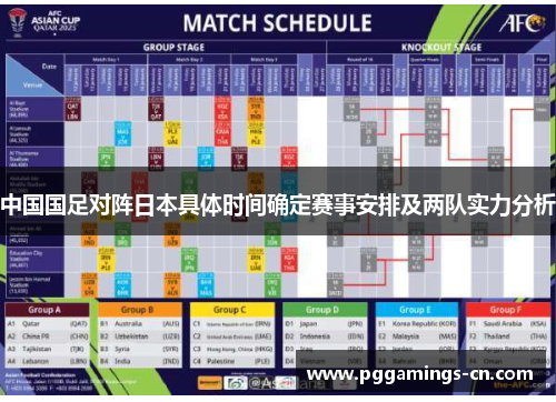 中国国足对阵日本具体时间确定赛事安排及两队实力分析